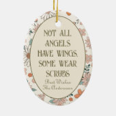 Gepersonaliseerde kerstversiering Frontline Keramisch Ornament (Achterkant)