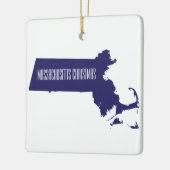 Gepersonaliseerde kerstversiering in Massachusetts Keramisch Ornament (Links)