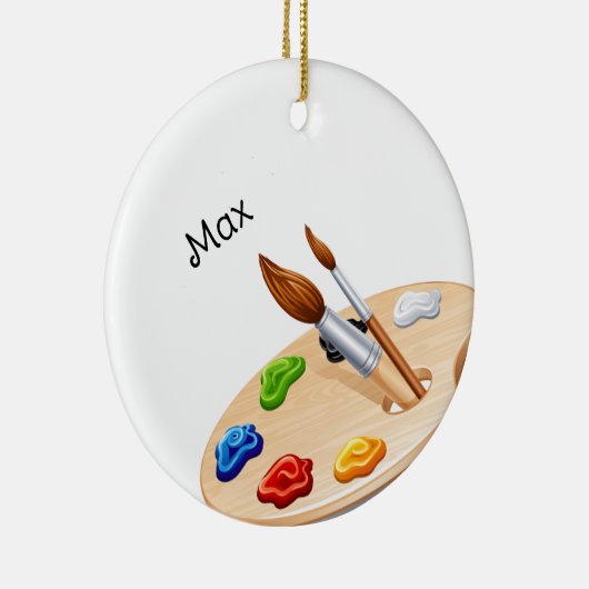 Gepersonaliseerde kerstversiering keramisch ornament (Rechts)