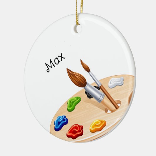 Gepersonaliseerde kerstversiering keramisch ornament (Links)