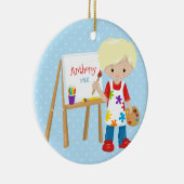Gepersonaliseerde kerstversiering keramisch ornament (Rechts)
