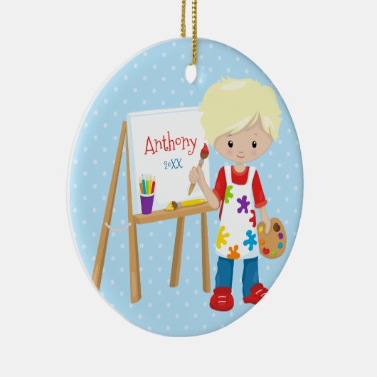 Gepersonaliseerde kerstversiering keramisch ornament (Rechts)