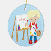 Gepersonaliseerde kerstversiering keramisch ornament (Links)