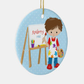 Gepersonaliseerde kerstversiering keramisch ornament (Rechts)