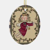 Gepersonaliseerde kerstversiering keramisch ornament (Rechts)