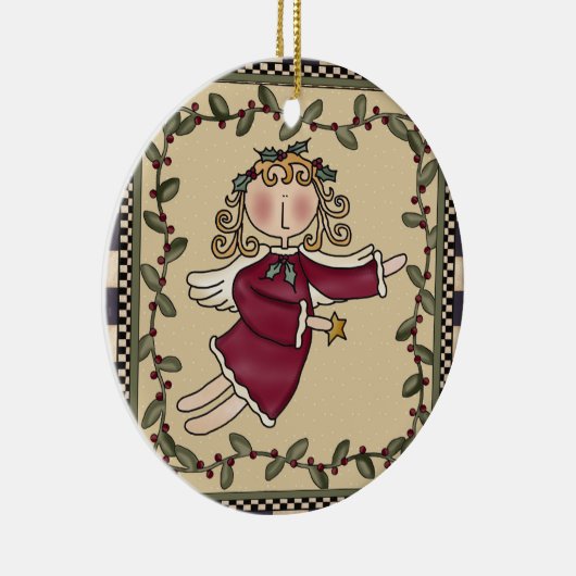 Gepersonaliseerde kerstversiering keramisch ornament (Rechts)