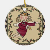 Gepersonaliseerde kerstversiering keramisch ornament (Voorkant)