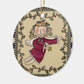 Gepersonaliseerde kerstversiering keramisch ornament (Links)