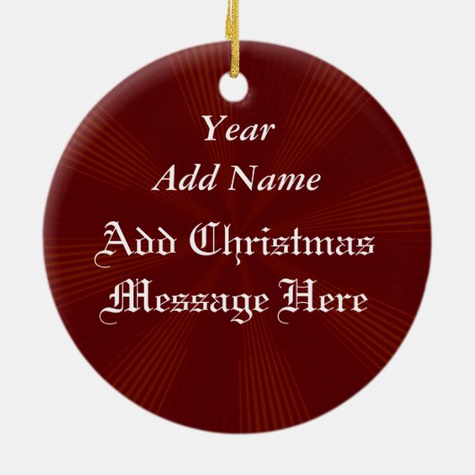 Gepersonaliseerde kerstversiering keramisch ornament (Achterkant)