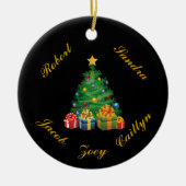 GEPERSONALISEERDE kerstversiering (maximaal 5 name Keramisch Ornament (Voorkant)