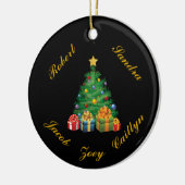 GEPERSONALISEERDE kerstversiering (maximaal 5 name Keramisch Ornament (Links)