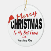 Gepersonaliseerde kerstversiering met beste vriend keramisch ornament (Links)