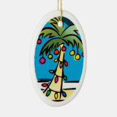 Gepersonaliseerde kerstversiering met heldere palm keramisch ornament (Rechts)