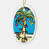 Gepersonaliseerde kerstversiering met heldere palm keramisch ornament (Links)