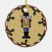Gepersonaliseerde kerstversiering met Nutcracker Keramisch Ornament (Voorkant)