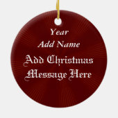 Gepersonaliseerde kerstversiering met Nutcracker Keramisch Ornament (Achterkant)