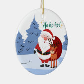Gepersonaliseerde kerstversiering met Sinterklaas Keramisch Ornament (Rechts)