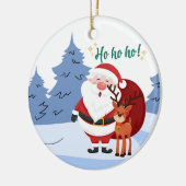 Gepersonaliseerde kerstversiering met Sinterklaas Keramisch Ornament (Links)