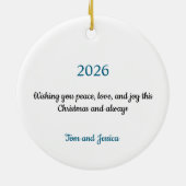 Gepersonaliseerde kerstversiering met Sinterklaas Keramisch Ornament (Achterkant)