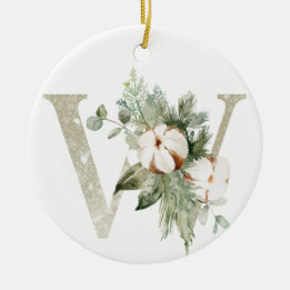 Gepersonaliseerde kerstversiering met uw initialen keramisch ornament