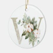 Gepersonaliseerde kerstversiering met uw initialen keramisch ornament (Links)