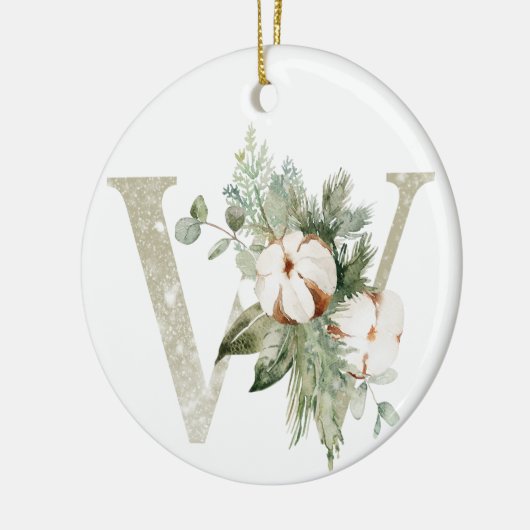 Gepersonaliseerde kerstversiering met uw initialen keramisch ornament (Links)