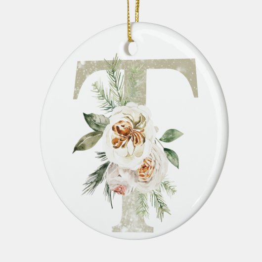 Gepersonaliseerde kerstversiering met uw initialen keramisch ornament (Links)