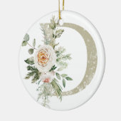 Gepersonaliseerde kerstversiering met uw initialen keramisch ornament (Links)