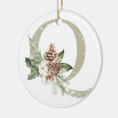 Gepersonaliseerde kerstversiering met uw initialen keramisch ornament (Links)