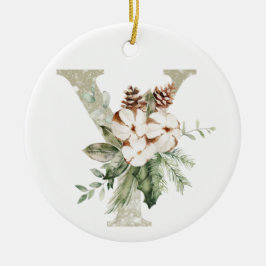 Gepersonaliseerde kerstversiering met uw initialen keramisch ornament