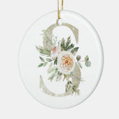 Gepersonaliseerde kerstversiering met uw initialen keramisch ornament (Links)