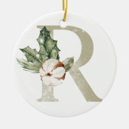 Gepersonaliseerde kerstversiering met uw initialen keramisch ornament