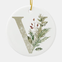 Gepersonaliseerde kerstversiering met uw initialen keramisch ornament