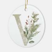 Gepersonaliseerde kerstversiering met uw initialen keramisch ornament (Links)