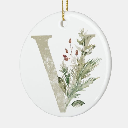 Gepersonaliseerde kerstversiering met uw initialen keramisch ornament (Links)