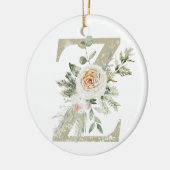 Gepersonaliseerde kerstversiering met uw initialen keramisch ornament (Links)