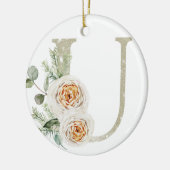 Gepersonaliseerde kerstversiering met uw initialen keramisch ornament (Links)
