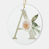 Gepersonaliseerde kerstversiering met uw initialen keramisch ornament (Links)