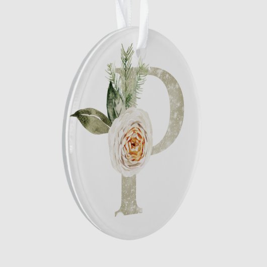 Gepersonaliseerde kerstversiering met uw initialen ornament (voorkant)