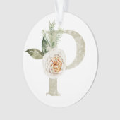 Gepersonaliseerde kerstversiering met uw initialen ornament (voorkant)