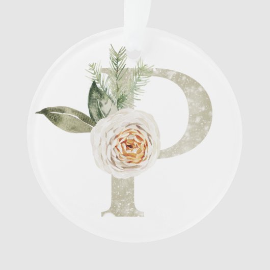 Gepersonaliseerde kerstversiering met uw initialen ornament (voorkant)