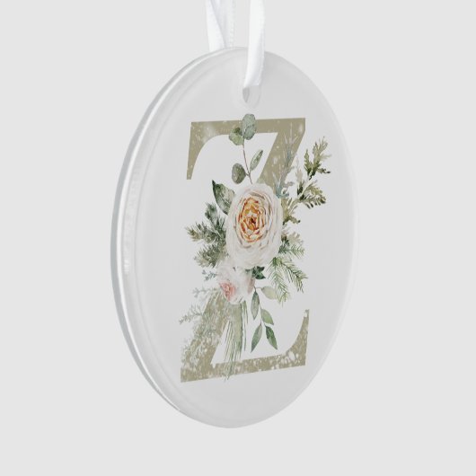 Gepersonaliseerde kerstversiering met uw initialen ornament (voorkant)