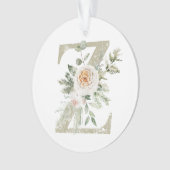 Gepersonaliseerde kerstversiering met uw initialen ornament (voorkant)