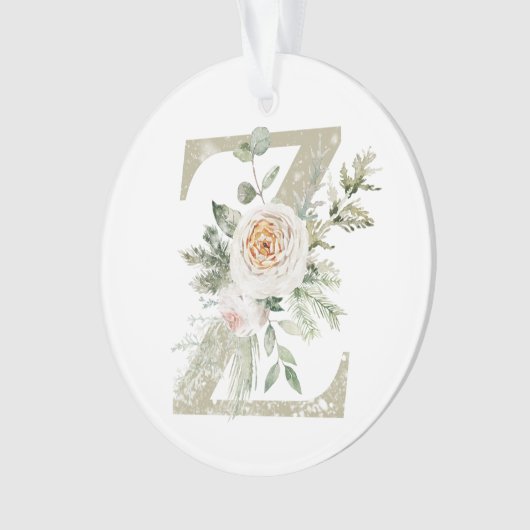 Gepersonaliseerde kerstversiering met uw initialen ornament (voorkant)