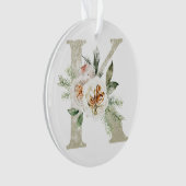 Gepersonaliseerde kerstversiering met uw initialen ornament (voorkant)