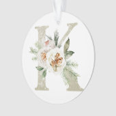 Gepersonaliseerde kerstversiering met uw initialen ornament (voorkant)