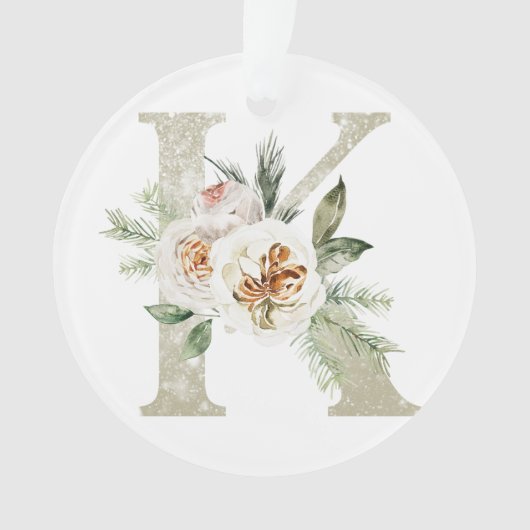 Gepersonaliseerde kerstversiering met uw initialen ornament (voorkant)