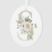 Gepersonaliseerde kerstversiering met uw initialen ornament (voorkant)