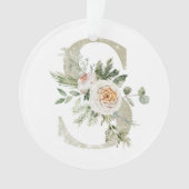Gepersonaliseerde kerstversiering met uw initialen ornament (voorkant)