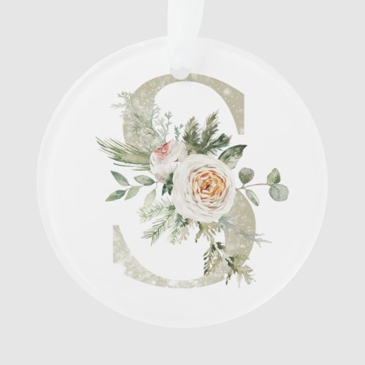 Gepersonaliseerde kerstversiering met uw initialen ornament (voorkant)